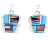 Multicolor Southwest Turquoise Jewelry Silver Post Earrings AW71347